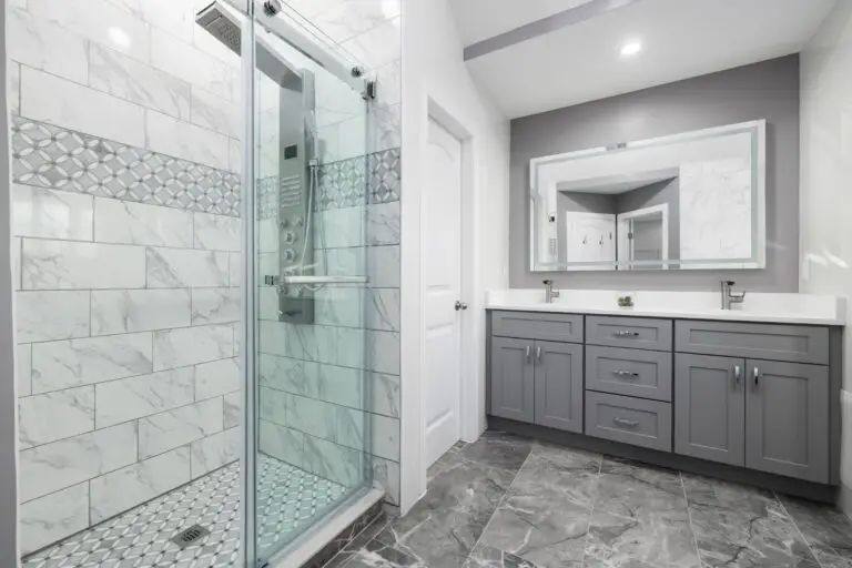 bathroom remodel marble shower